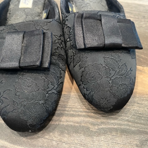 Williamsburg Women Sz 7 Latchet Satin Brocade 18th Century Shoe Reenactment - Picture 2 of 5